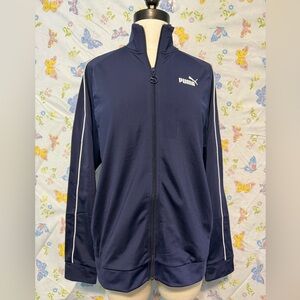PUMA Women’s Blue Tricot Track Jacket NWT Size Small (Matching Pants Available]